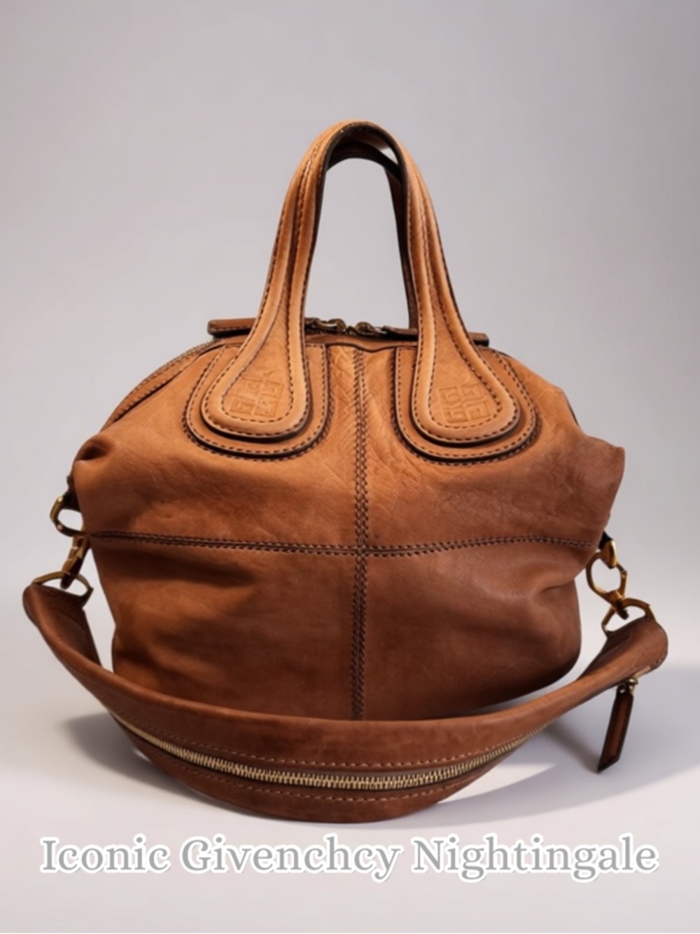 Givenchy Medium Nightingale Camel Lambskin Slouchy Satchel Bag | Quiet Luxury